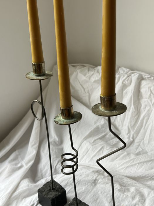 Zestaw 3 swiecznikow vintage ikea