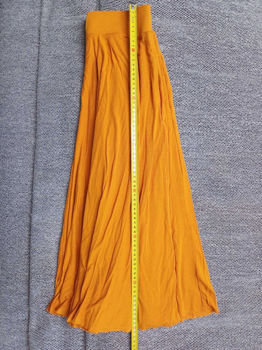 Risk Spódnica z koła Prima Ballerina Musztardowa XS Wiskoza