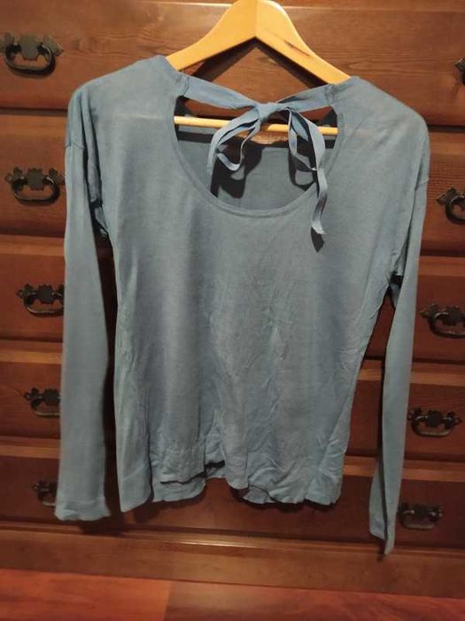 Blusa Manga Comprida Azul Mo