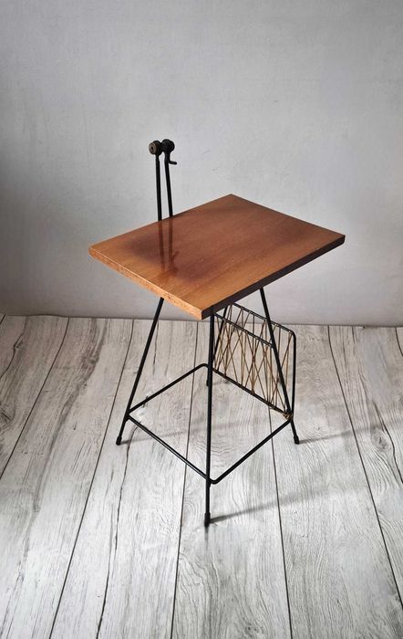 stolik gazetnik żyłkowy vintage retro