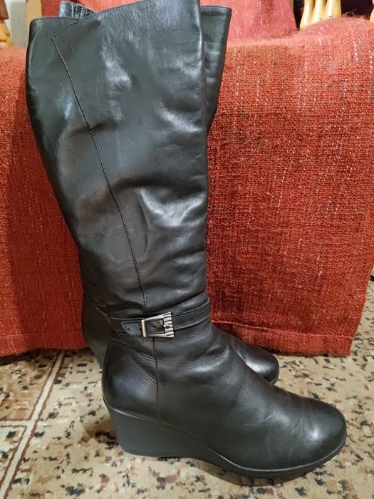 Сапоги женские зимние кожаные