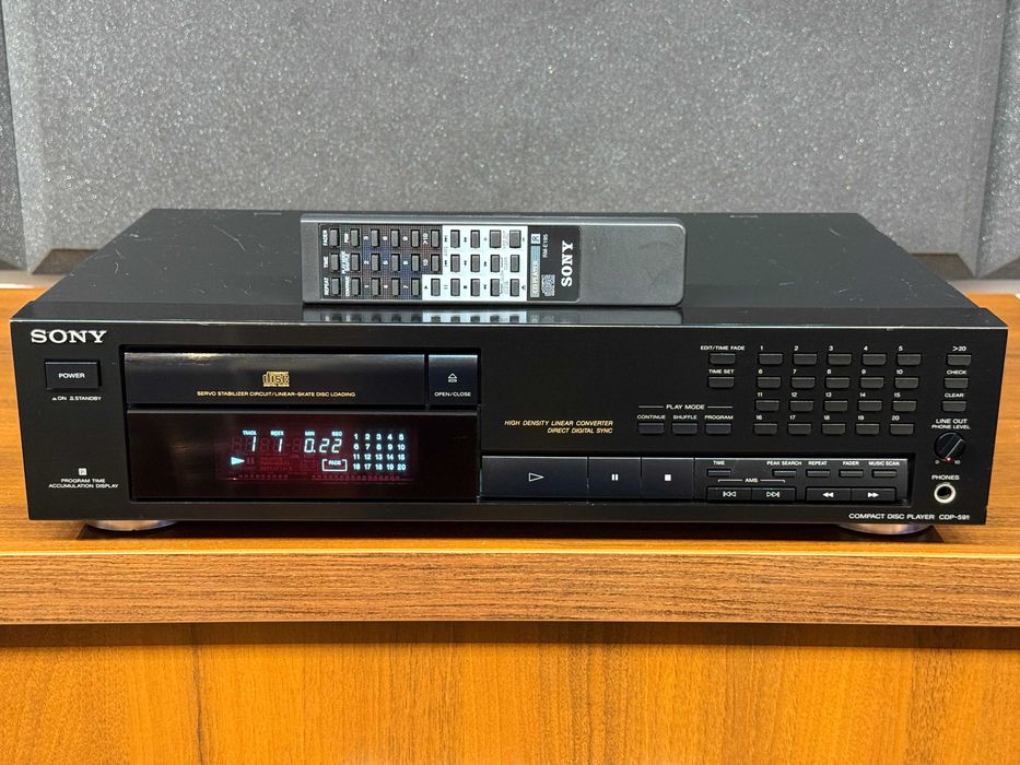 Odtwarzacz CD - SONY CDP-591 +Pilot - 2x RCA 100%OK