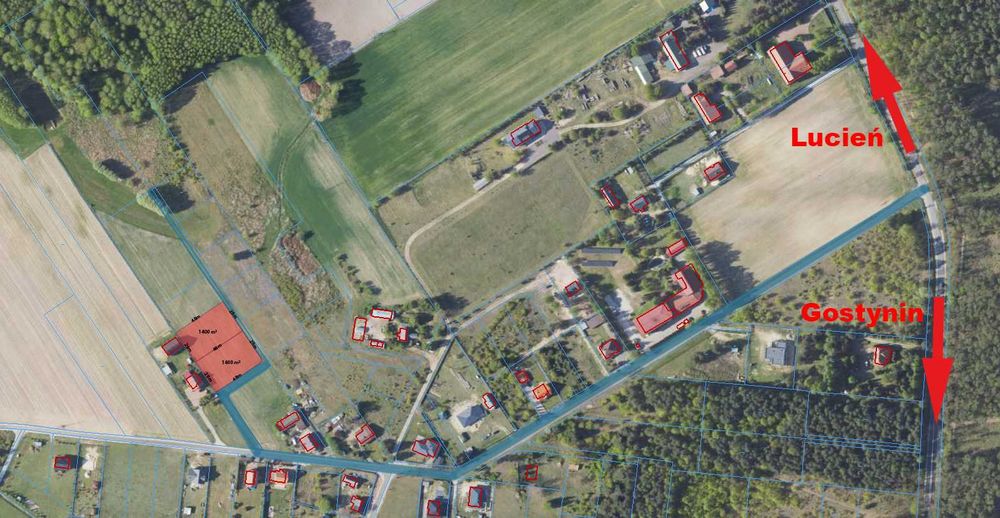dwie działki budowlane 1400m2 Helenów