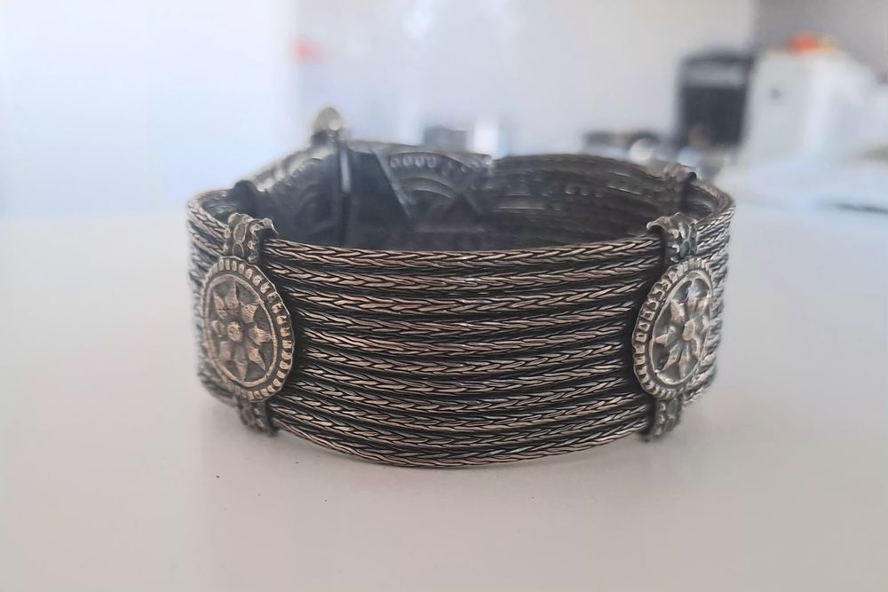 Srebrna bransoletka 925 orientalna 48.5gram