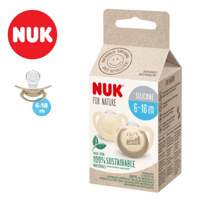 Соски NUK For Nature | 6–18 місяців | 2 шт.