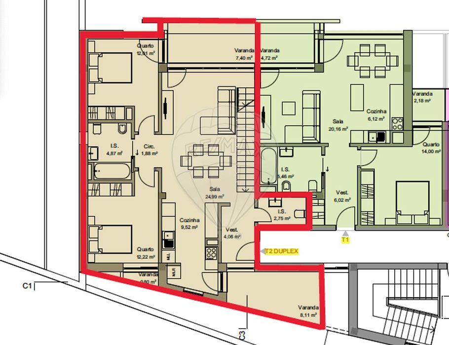 Apartamento T2 para venda