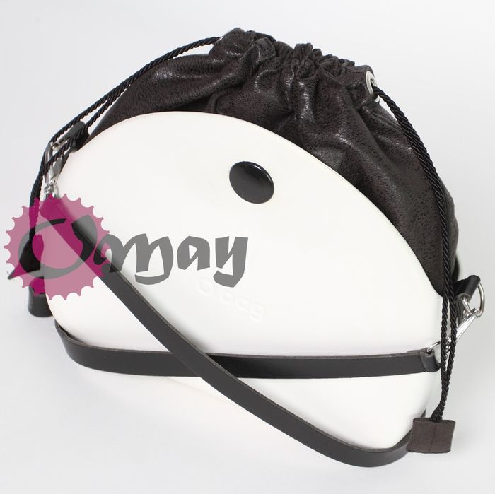 Czarny organizer do OBAG MOON LIGHT worek nakrapiany 2 kieszenie OMAY