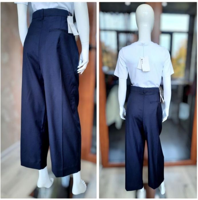 Cos новые шерстяные брюки с защипами