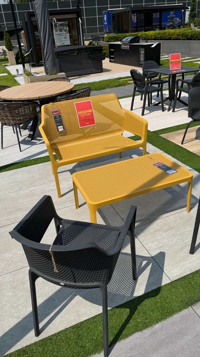 Zestaw Ławka / sofa ogrodowa + stolik Nardi Net - wyprzedaż ekspozycji
