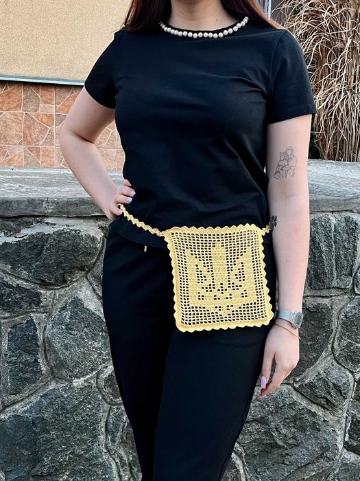 Етно фартухи та ладунки ручної роботи гачком