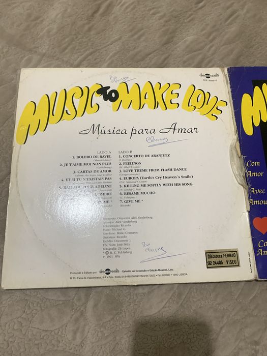 Vinil “Music to make love” - música para amar