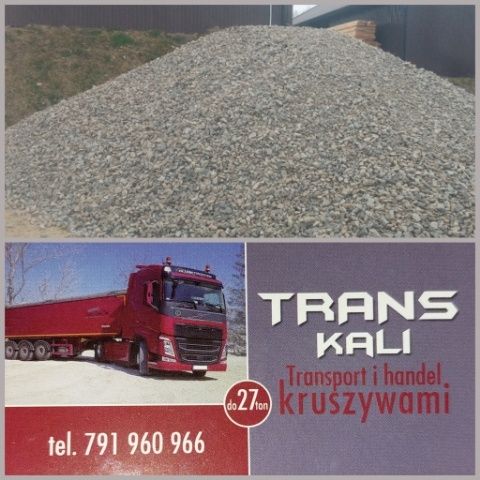 Kruszywo kruszywa z transportem do 28 T