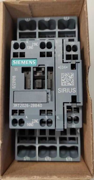 Stycznik mocy 25A 3P 24V DC 1Z 1R S0 3RT2026‑2BB40 SIEMENS