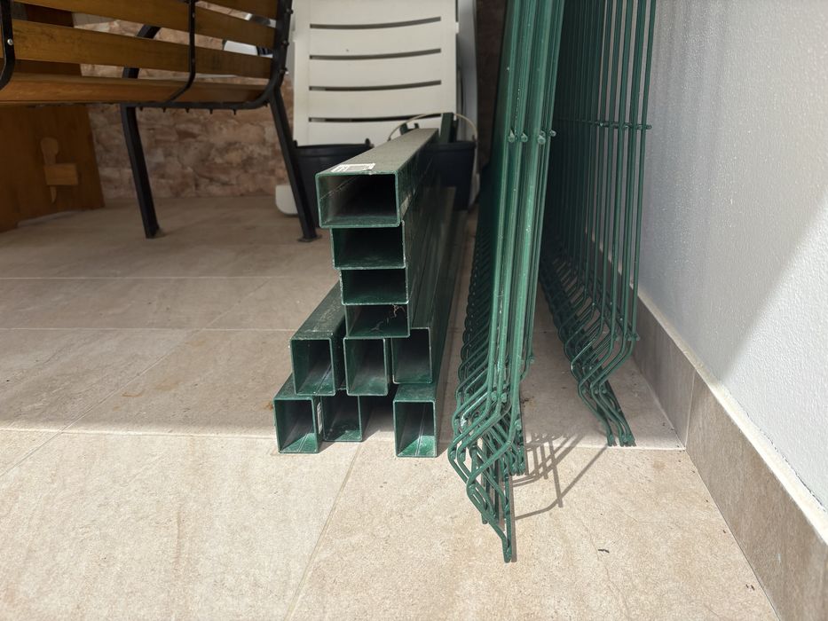 Vedação em rede verde