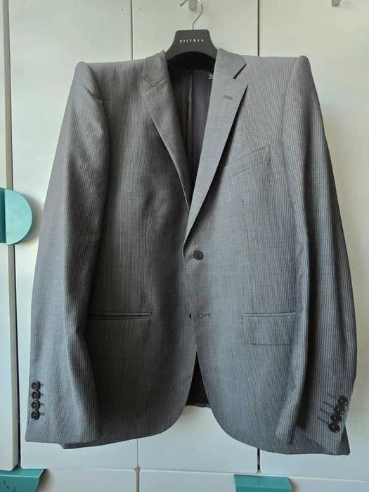 Marynarka męska ZARA Man szara w delikatne prążki – rozmiar 54 XL Spodnie Gratis rezerwacja