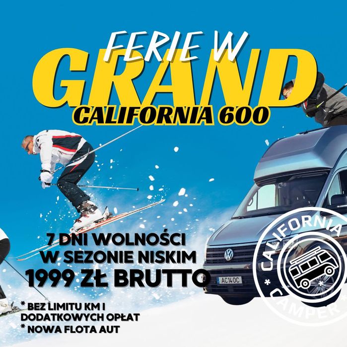 wynajem Grand California CamperVAN jak nowy 2025 odbiór Gliwice