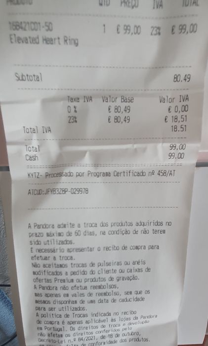 Anel Pandora Brilhante Dourado | Novo na Caixa Original