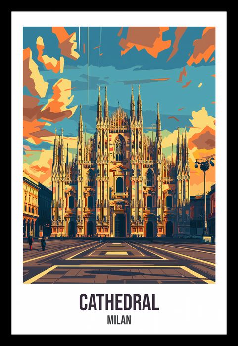 Plakat 20x30cm Cathedral, Milan