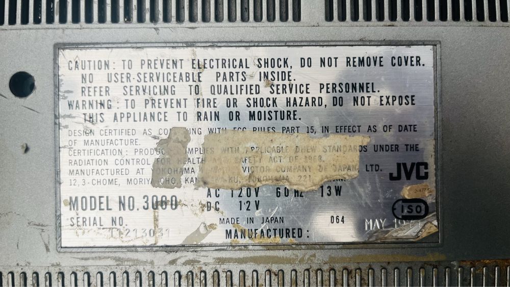 JVC 3060 - tv radio deck