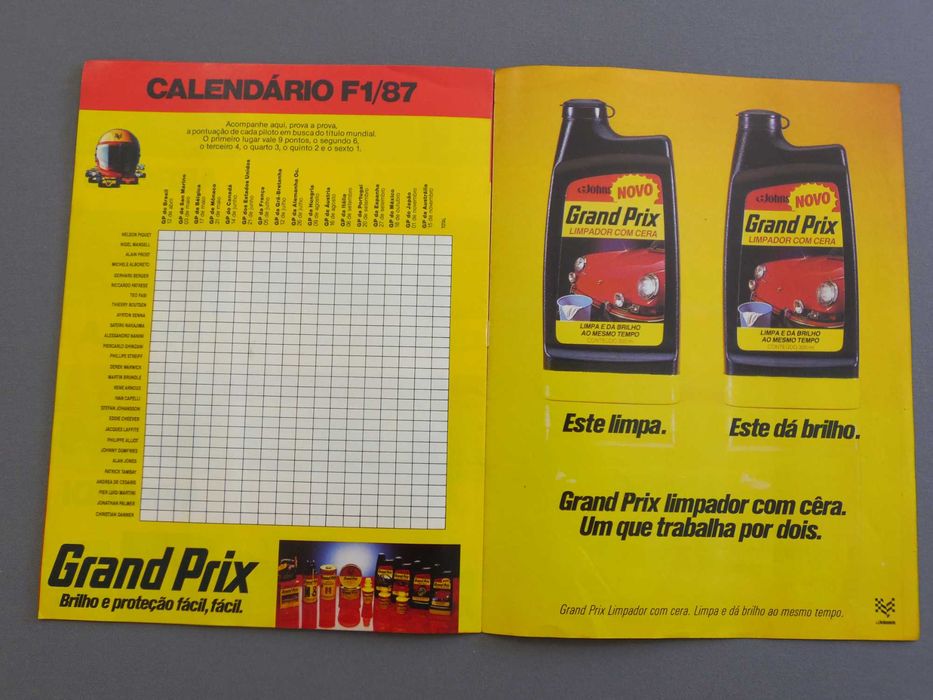 Suplemento Quatro Rodas Formula 1 III Concurso Grand Prix 1987