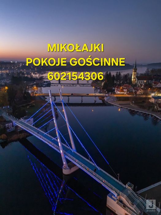 Mikołajki. Wolne pokoje z łazienkami.