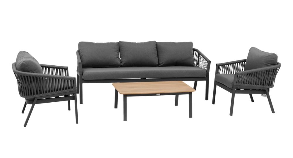 Conjunto de jardim em Rattan e Acácia