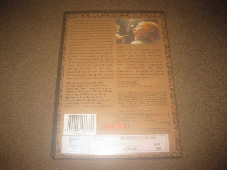 DVD "The Filth and the Fury- Sex Pistols: O Filme" de Julien Temple