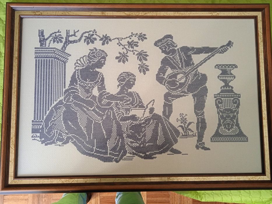 Quadro feito em ponto cruz64752387448065121