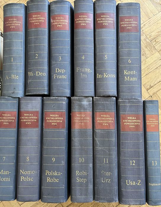 encyklopedia 13 tomów wydanie pierwsze 1962 leksykon