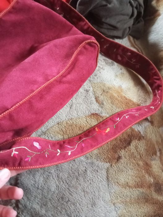 Torebka Boho zamsz z frędzlami Tom Tailor