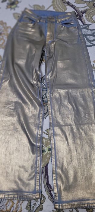 Calças de ganga com  dourado, S