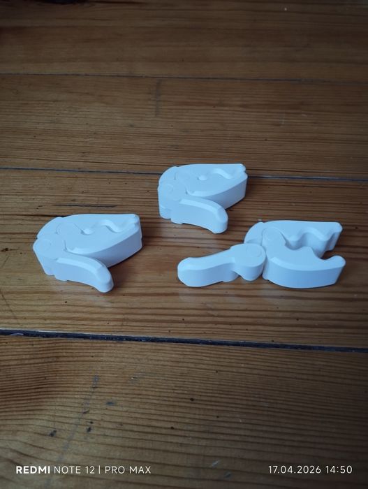 Zestaw 3 klamerek z drukarki 3D