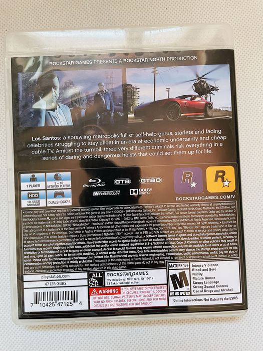 Gra Grand Theft Auto 5 GTA 5 na PS3