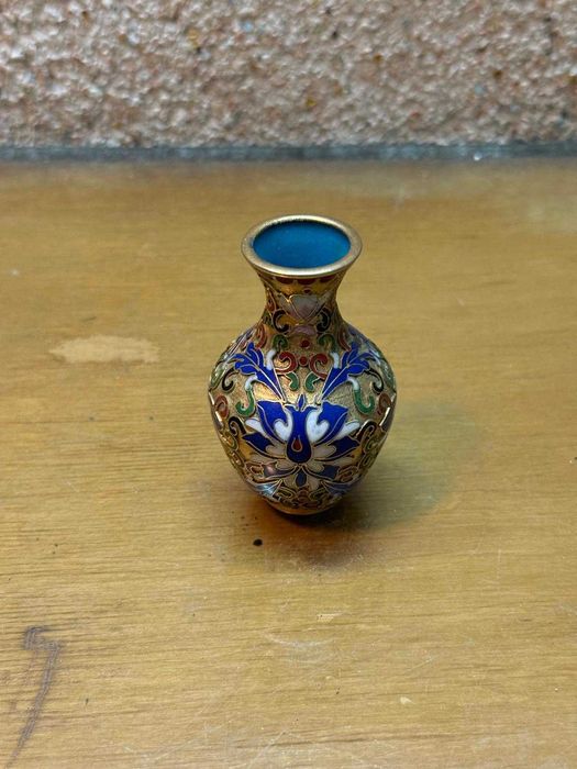 Pequeno Vaso Decorativo em Cloisonné