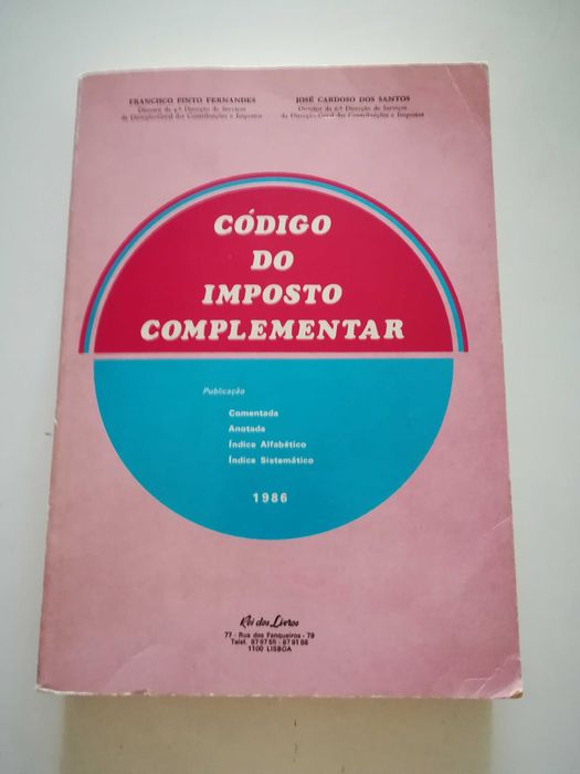 livro - Código do Imposto Complementar. Anotado e comentado.