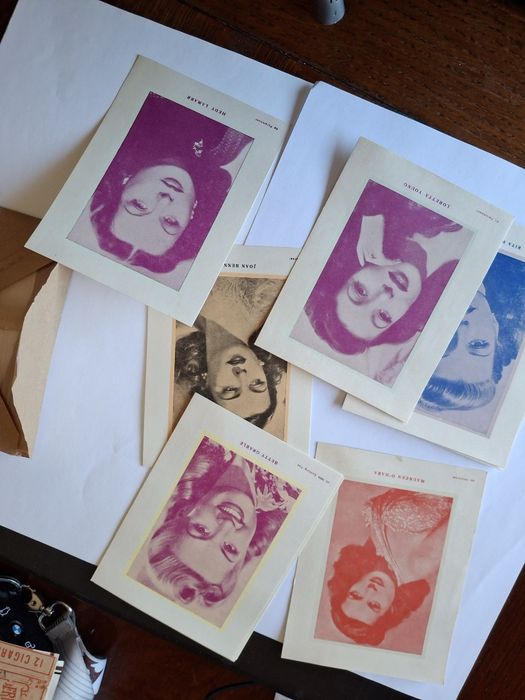Brinde muito antigo artistas cinema com envelope original