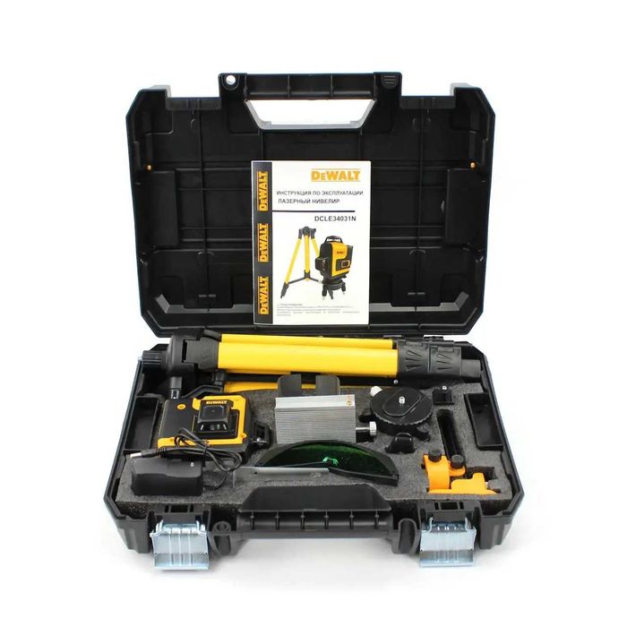 Лазерний нівелір DeWalt 4D рівень зі штативом Деволт арт 1748