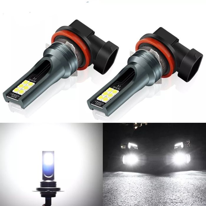 Kit 2 lampadas Led Nevoeiro H8 H11 HB4 9006 HB3 9005 novo