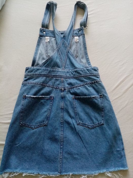 Ogrodniczki jeansowe - spódniczka