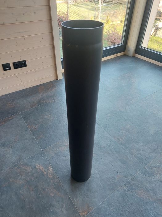 Rura czarna do pieca 150 fi 1 m