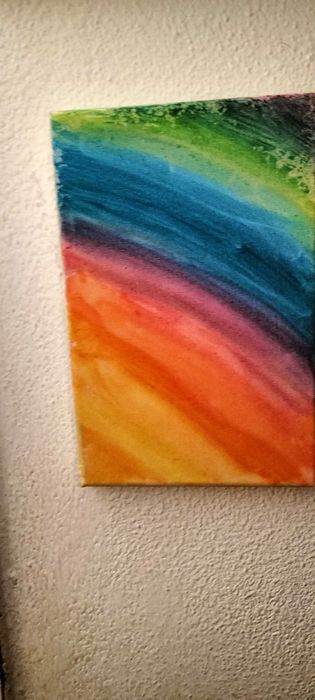 Multicolored gouache-painted canvas64585398092035120