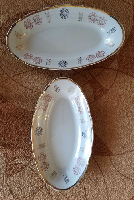 Овальні тарілки 2 штуки (лот) глибина 3 см сервування