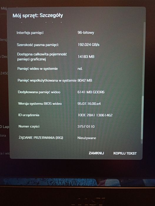 Laptop gamingowy Premium! Bardzo wydajny, energooszczędny.