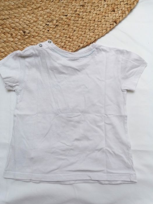 T-shirt Branca "Go outside" de Bebé