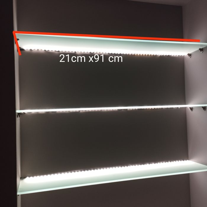 Półka szklana 21x90x0,8