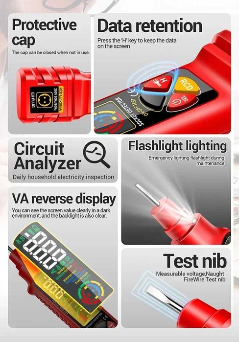 Cyfrowy tester gniazd miernik napięcia AC/DC ANENG VD808