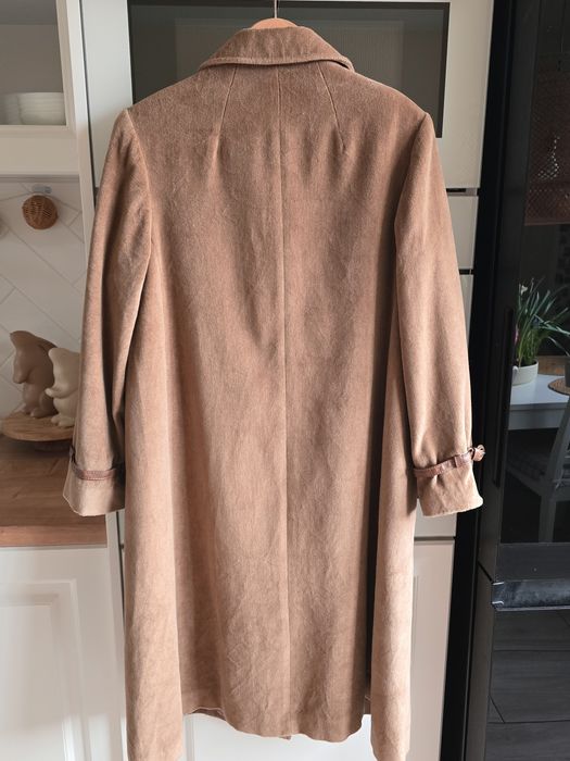 Płaszcz wełniany 42 kaszmir jedwab merino  premium unikat