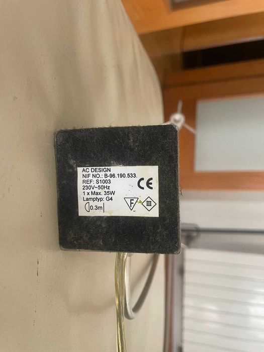 Candeeiro antigo de Pé com LED Integrado mesa de cabeceira