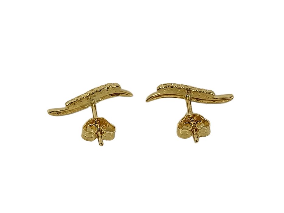 Złote kolczyki Z CYRKONIAMI 585 1,02G SZTYFT