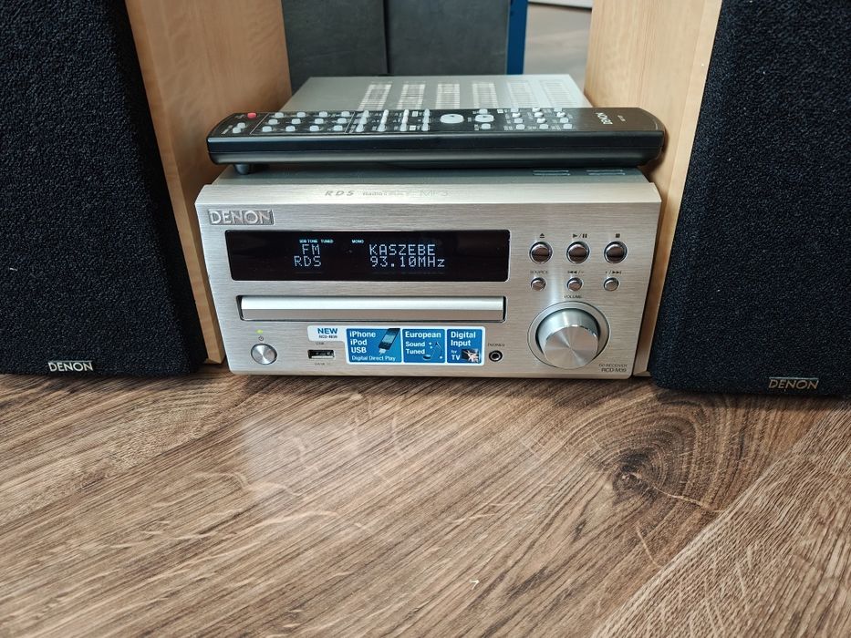 Mini wieża DENON RCD-M39 +pilot+kolumny super brzmienie